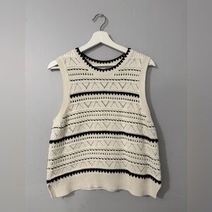 Varley White Knit Sweater Vest